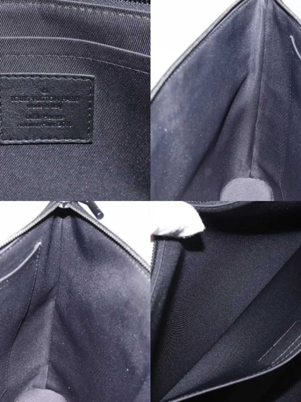 LOUIS VUITTON Eclipse Glaze Pochette Cosmos Clutch Bag M63373 LV Auth BA2380 - Picture 13 of 14